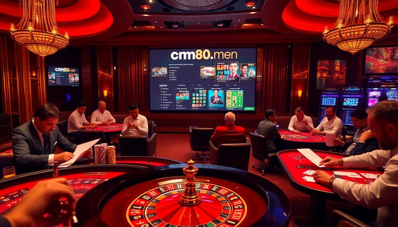 Experience exciting casino gameplay at cm88.men with poker chips and roulette wheels.