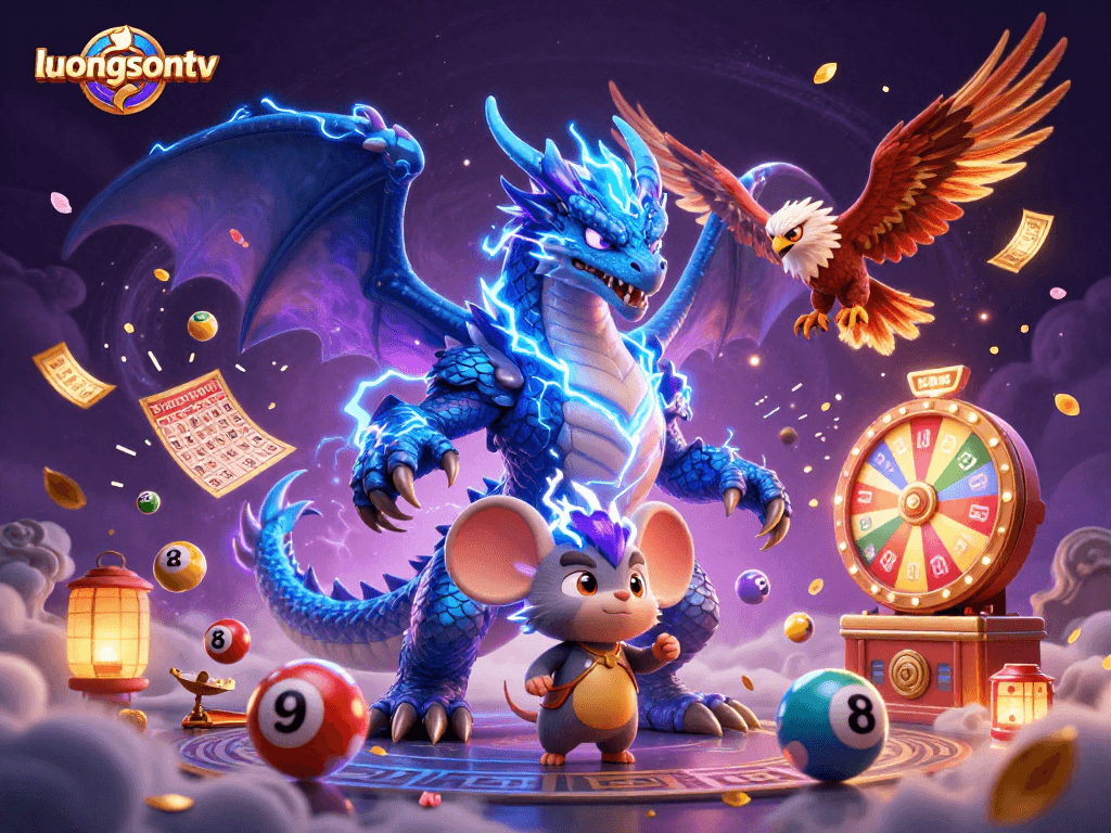 luongsontv brings excitement with a dynamic gaming scene featuring colorful balls and vibrant elements.