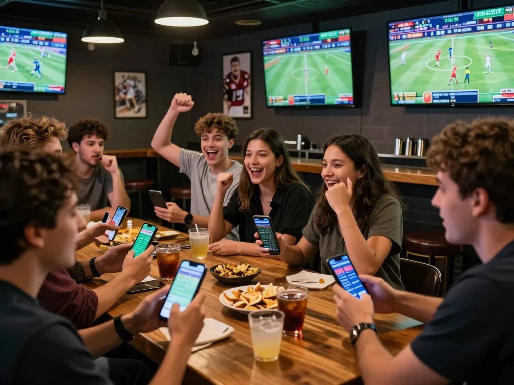 Engage in sports betting with lc88 during an exciting game night at a bustling venue.