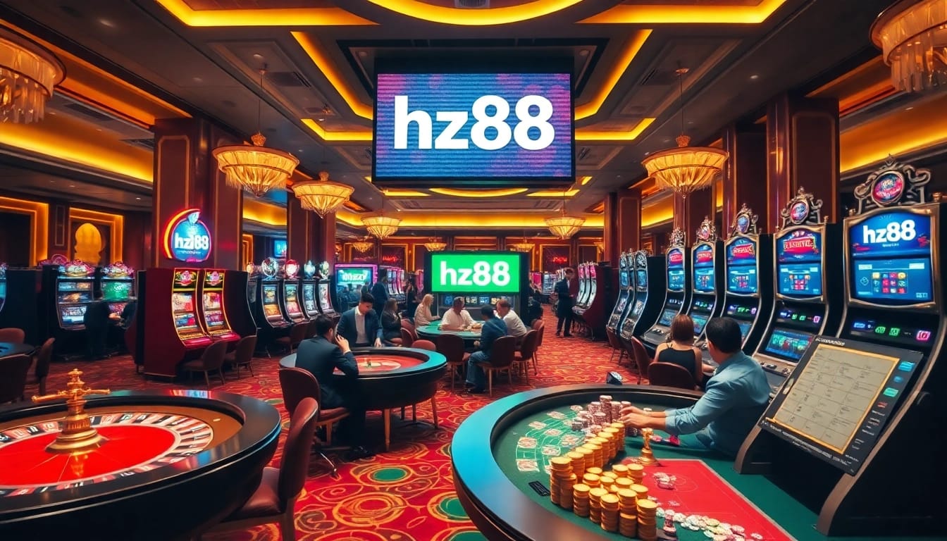 Experience the excitement of gambling at hz88 with vibrant tables and engaging players.