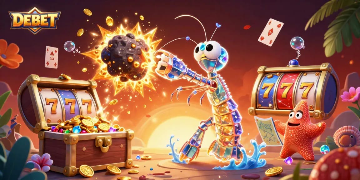 Experience thrilling wins with DEBET's vibrant casino adventure filled with treasures and excitement.