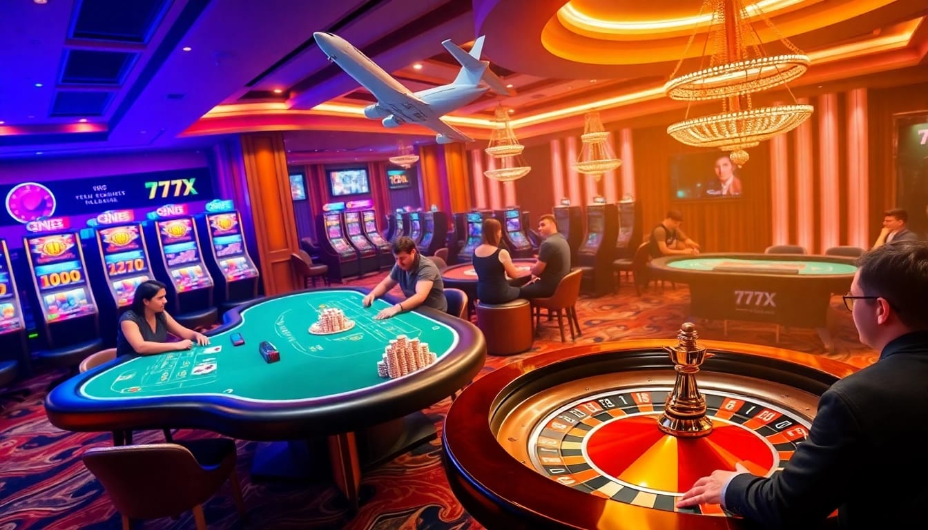 Experience thrilling gameplay at 777X, where players strategize to win at poker tables and slots.
