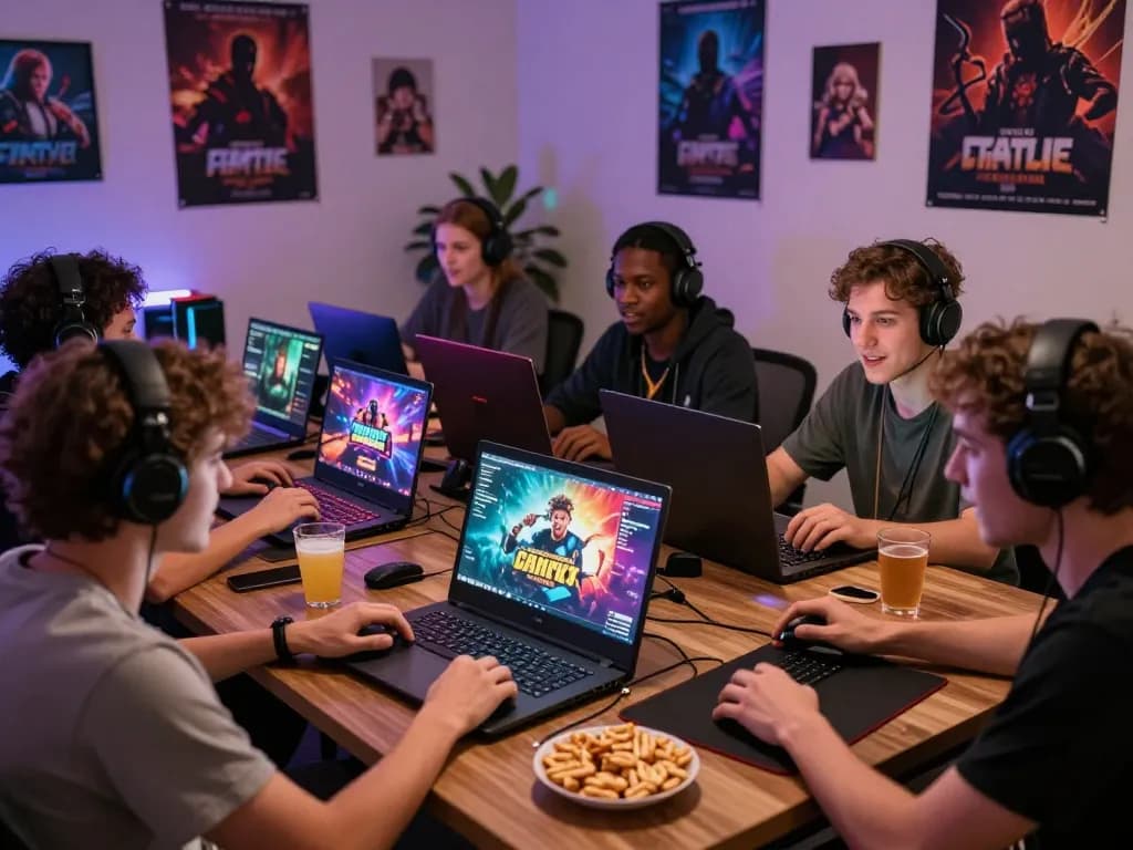 Friends enjoying adult game sessions together on a cozy gaming night.