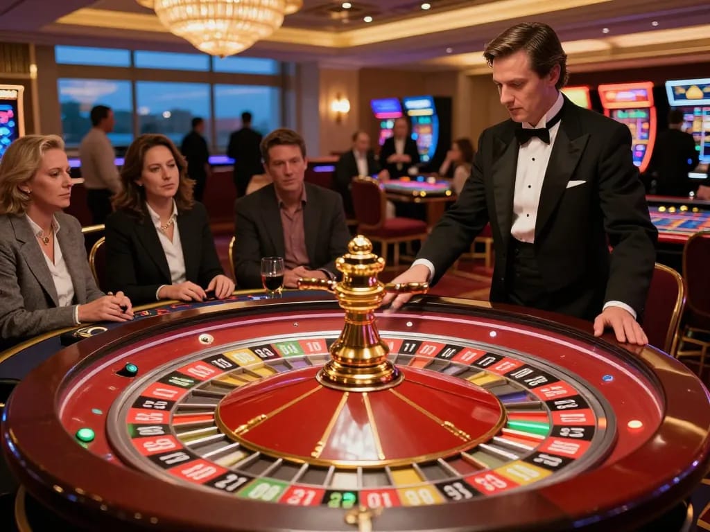 Players engaged in an exciting roulette game at 79king, showcasing thrilling casino action