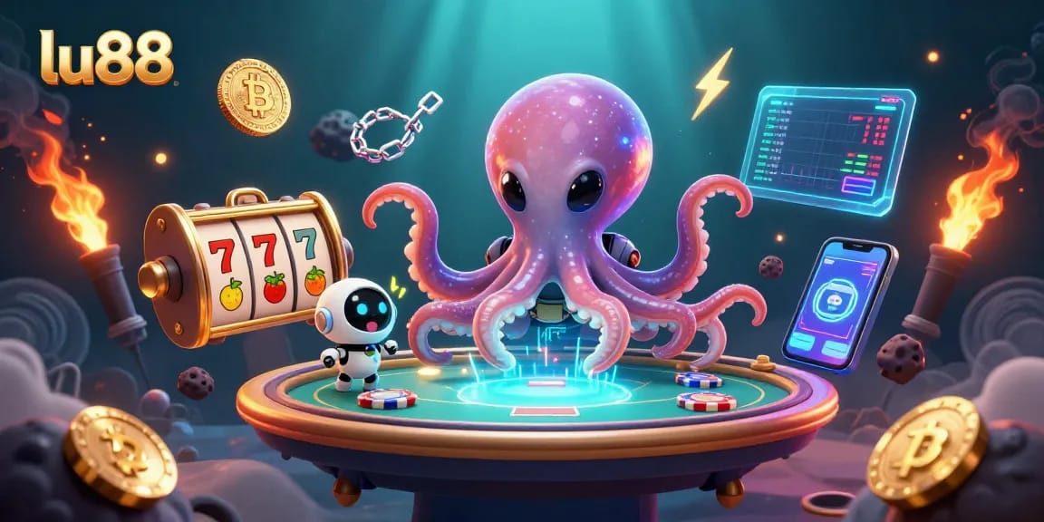 Engage in thrilling gaming adventures with lu88, featuring alien characters at a vibrant poker table!