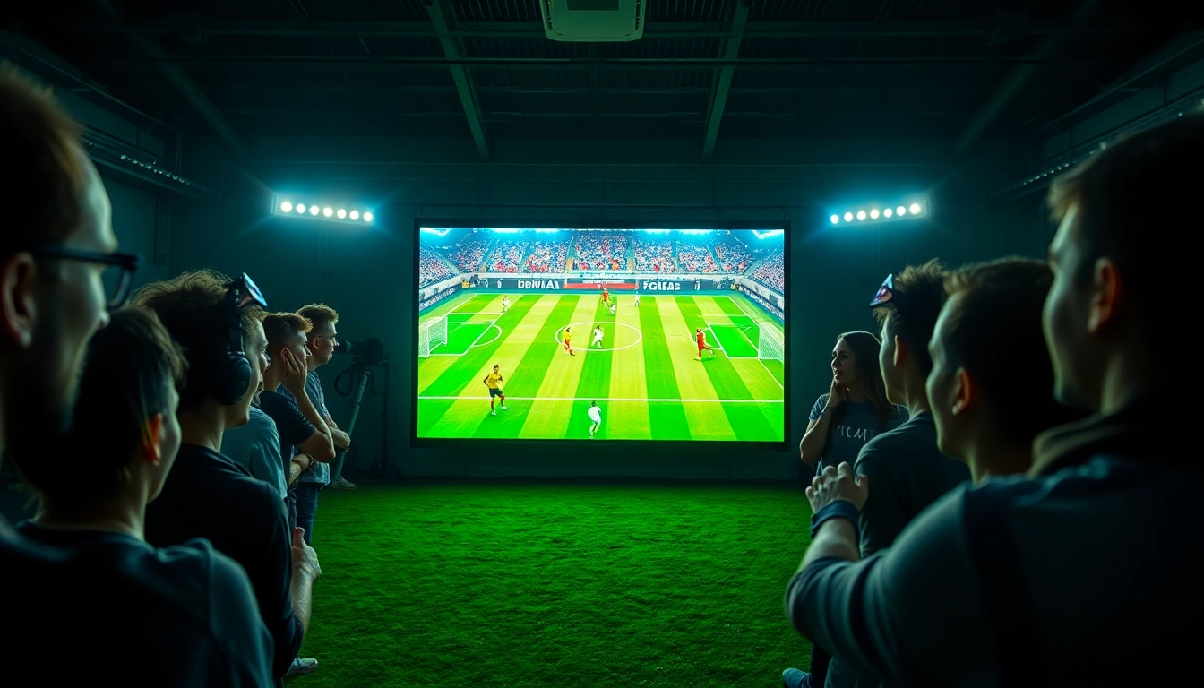 Socolive trực tiếp bóng đá scene with enthusiastic fans watching a live soccer match in HD.