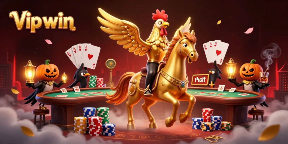 Experience the thrilling world of Vip win at a vibrant casino with glowing characters and rich game elements.