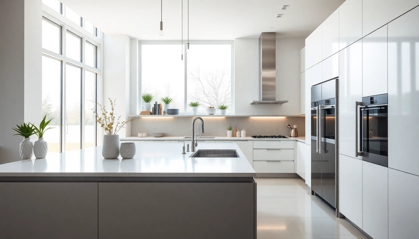 Showcasing elegant Oppein cabinets in a modern kitchen setting with bright lighting.