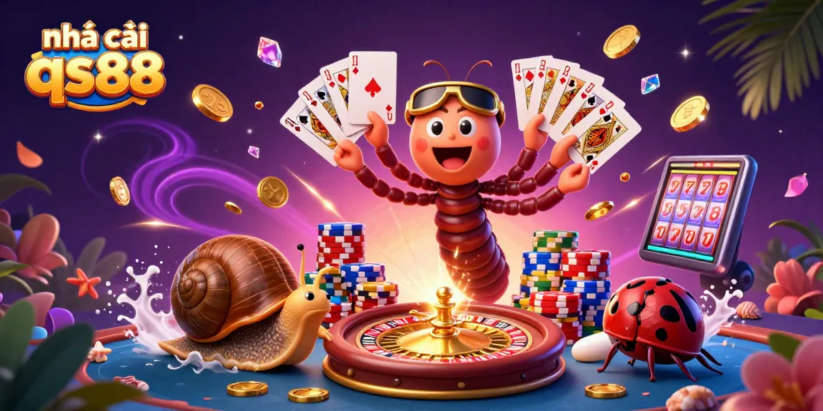 Experience thrilling fun at nhà cái qs88 with vibrant casino characters and action-packed elements.
