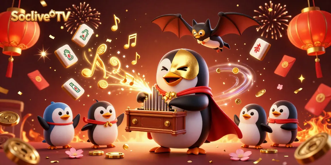 Socolive TV offers a rich 3D casino experience with golden coins and festive elements.