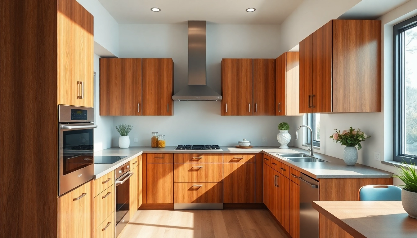 Cabinet Refacing Largo FL showcases beautifully refaced kitchen cabinets in a warm and inviting environment.