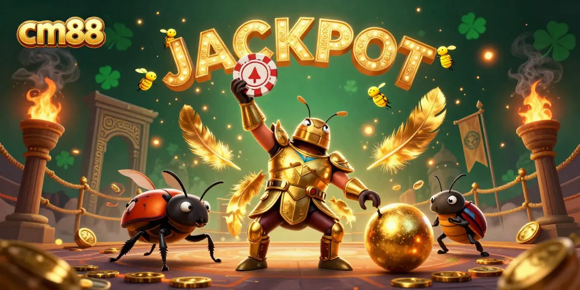 Experience thrilling wins with cm88 in this vibrant 3D illustration showcasing gambling excitement.