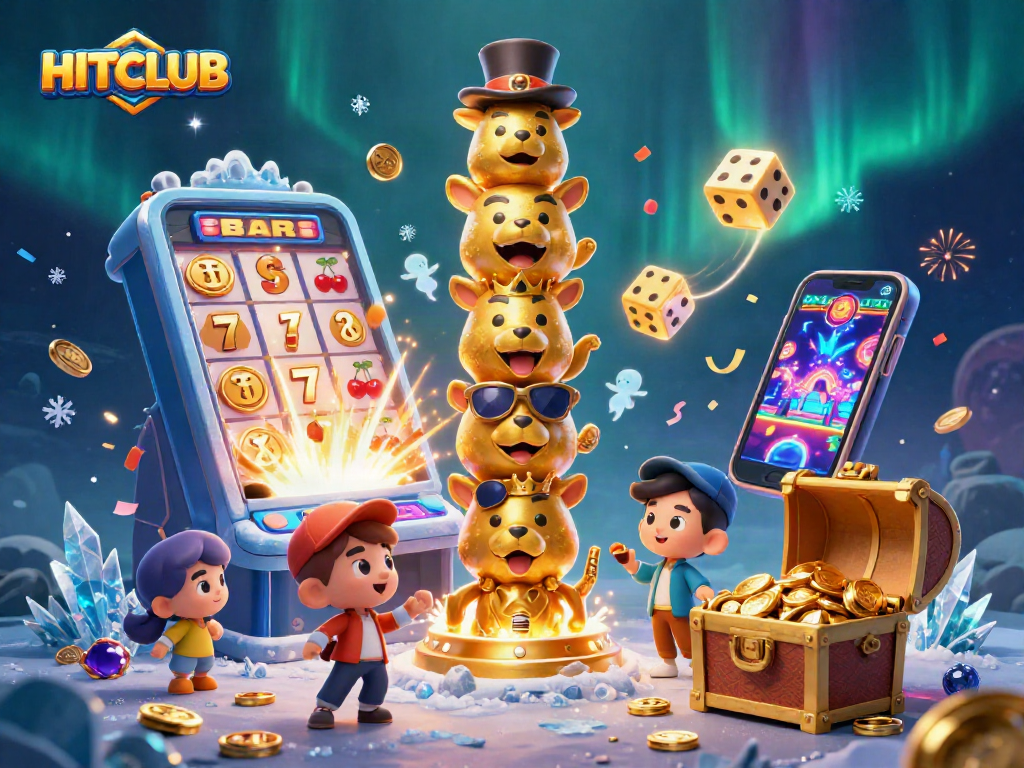 Engage with HITCLUB's thrilling gaming experience amidst a jackpot of excitement and dynamic visuals.