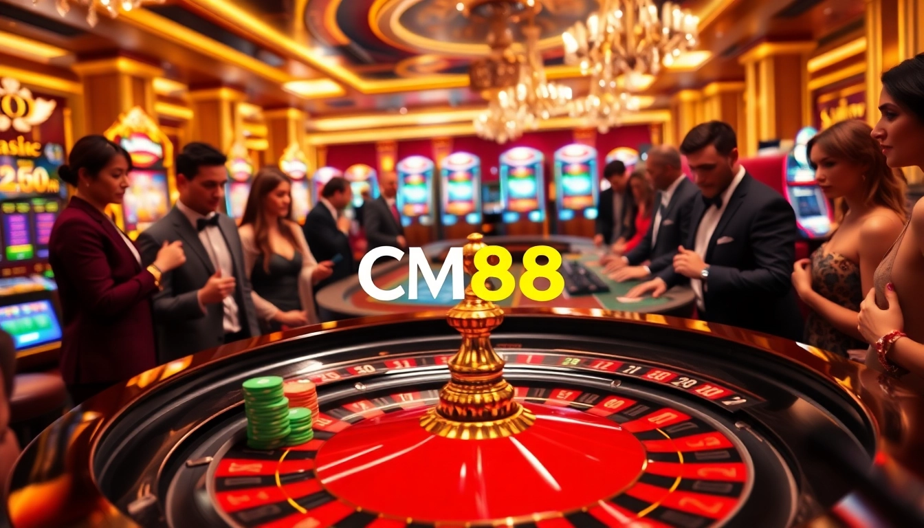 Engaging players at a roulette table while enjoying CM88's thrilling casino experience.