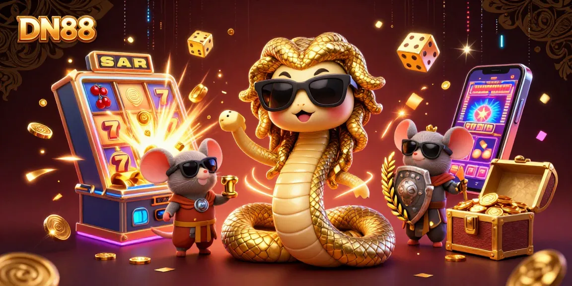 Experience winning fun at DN88 with Medusa, a stone warrior, and exciting casino elements.