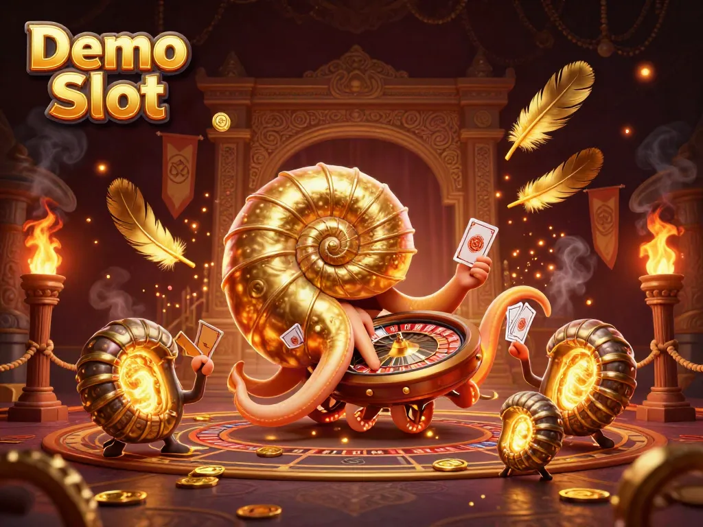 Experience thrilling gameplay with Demo Slot as the ancient nautilus roulette wheel and glowing companions animate the scene.