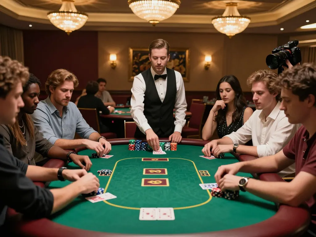 Players strategizing their bets in an exciting poker game at TR88 casino table.
