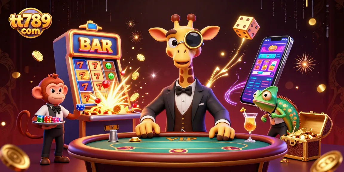Rasakan gameplay mendebarkan di tt789 com dengan elemen kasino yang hidup dan karakter unik.
