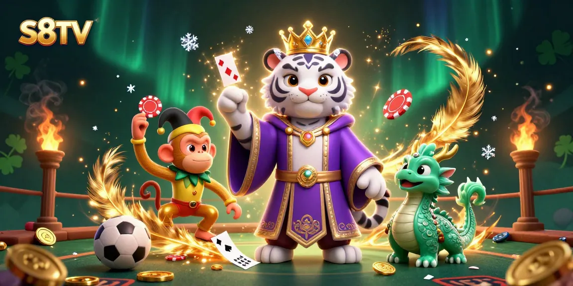 S8TV showcases an exquisite 3D scene blending sports and enchanting characters, exemplifying a vibrant gambling atmosphere.