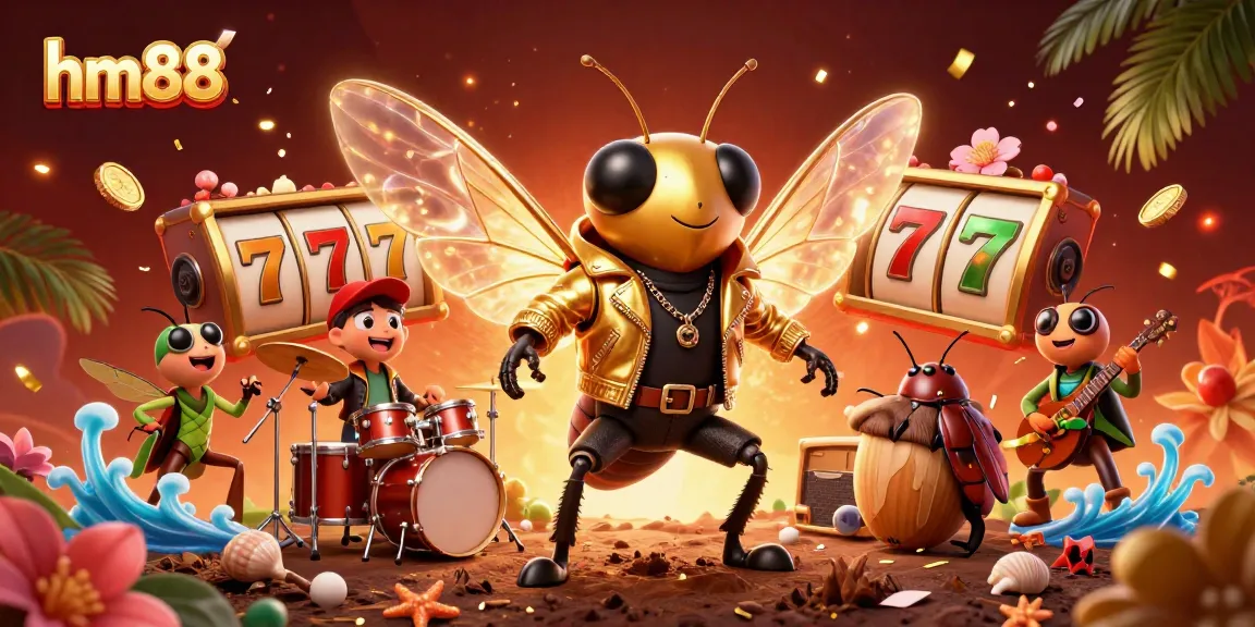 Spin the reels and win big with hm88's vibrant 3D casino experience featuring lively characters.