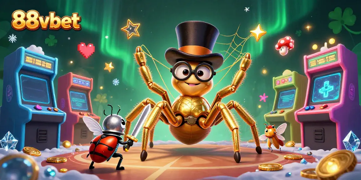 Experience 88vbet excitement with a vibrant 3D casino scene featuring whimsical characters.