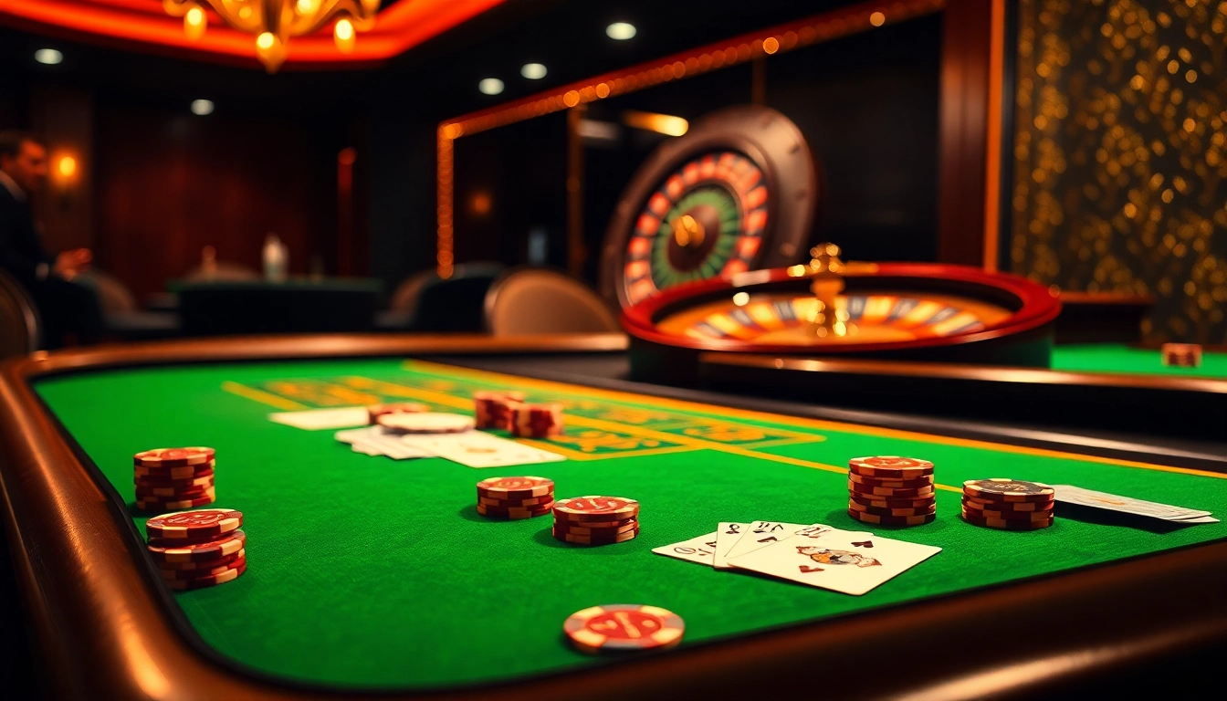 Players enjoying their time at Nhà cái uy tín f8bet over a exciting casino table.